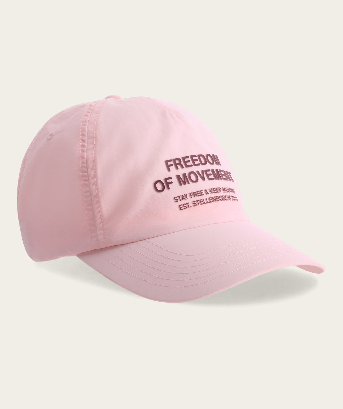 Unstructured 5 Panel Nylon Cap - Rose Bisque