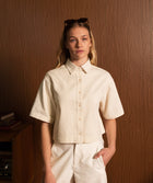 Ladies Short Sleeve Shirt - Oatmeal