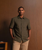 Mens Short Sleeve Pocket Shirt - Ivy Green