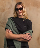 Ladies Textured Crew Neck Sweat - Sage Green
