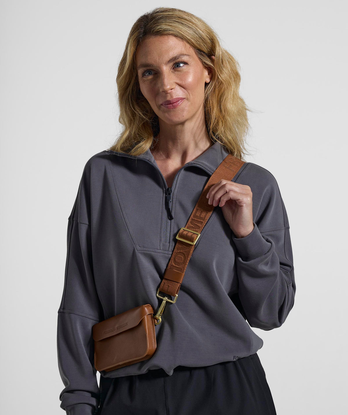 Anna Cellphone Crossbody -  Pecan