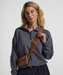 Anna Cellphone Crossbody -  Pecan