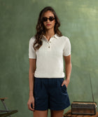 Ladies Knit Golfer - Ivory