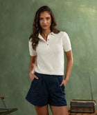 Ladies Knit Golfer - Ivory