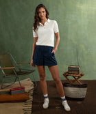 Ladies Knit Golfer - Ivory