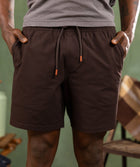 Mens Seersucker Swimming Shorts - Chocolate