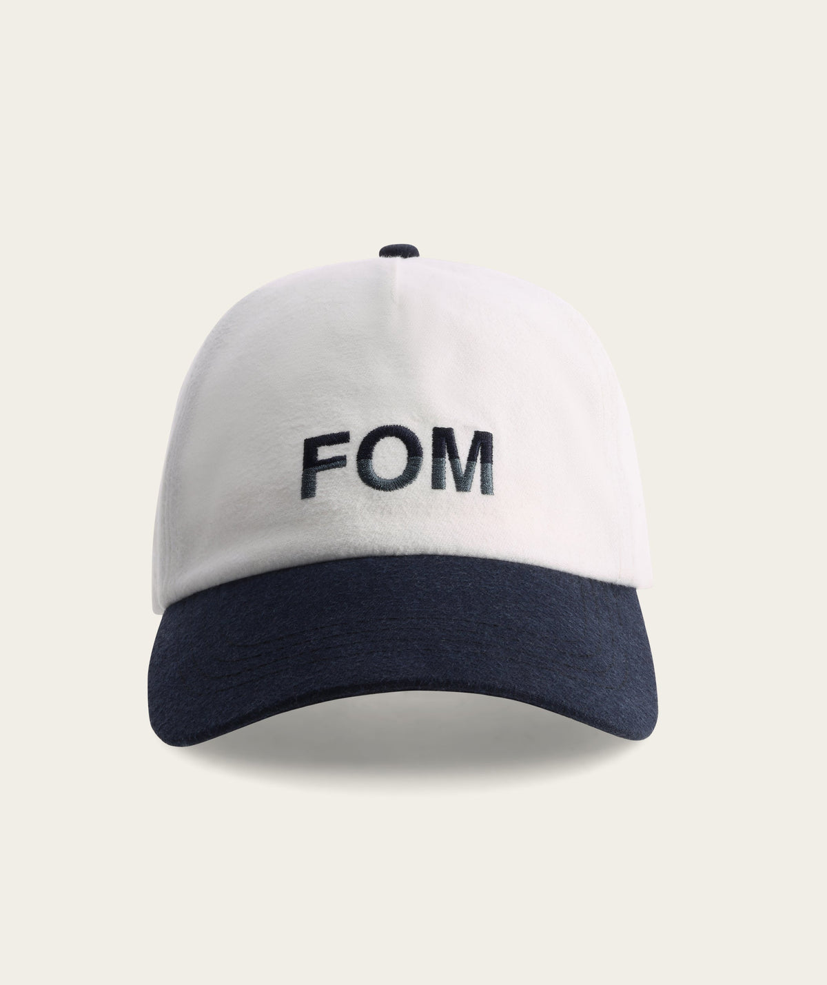 Colour Block Dad Cap - Off-White & Ink