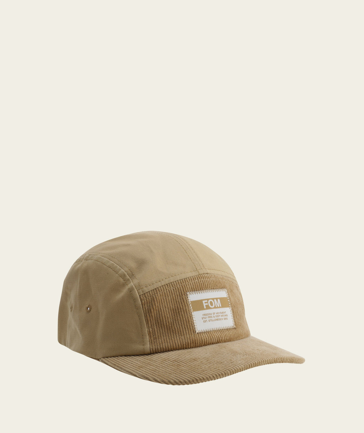 5 Panel Twill/Corduroy Cap - Stone