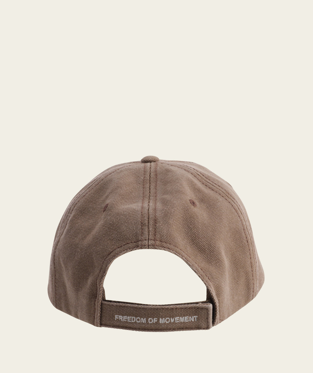 6 Panel Cotton Canvas Cap - Washed Mocha
