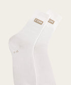 Socks Crew Twin Pack - White/ Forest Green & Dark Sand FOM (Size 7-11)