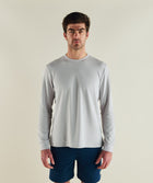 Mens FreeMotion Long Sleeve Tee - Cool Grey