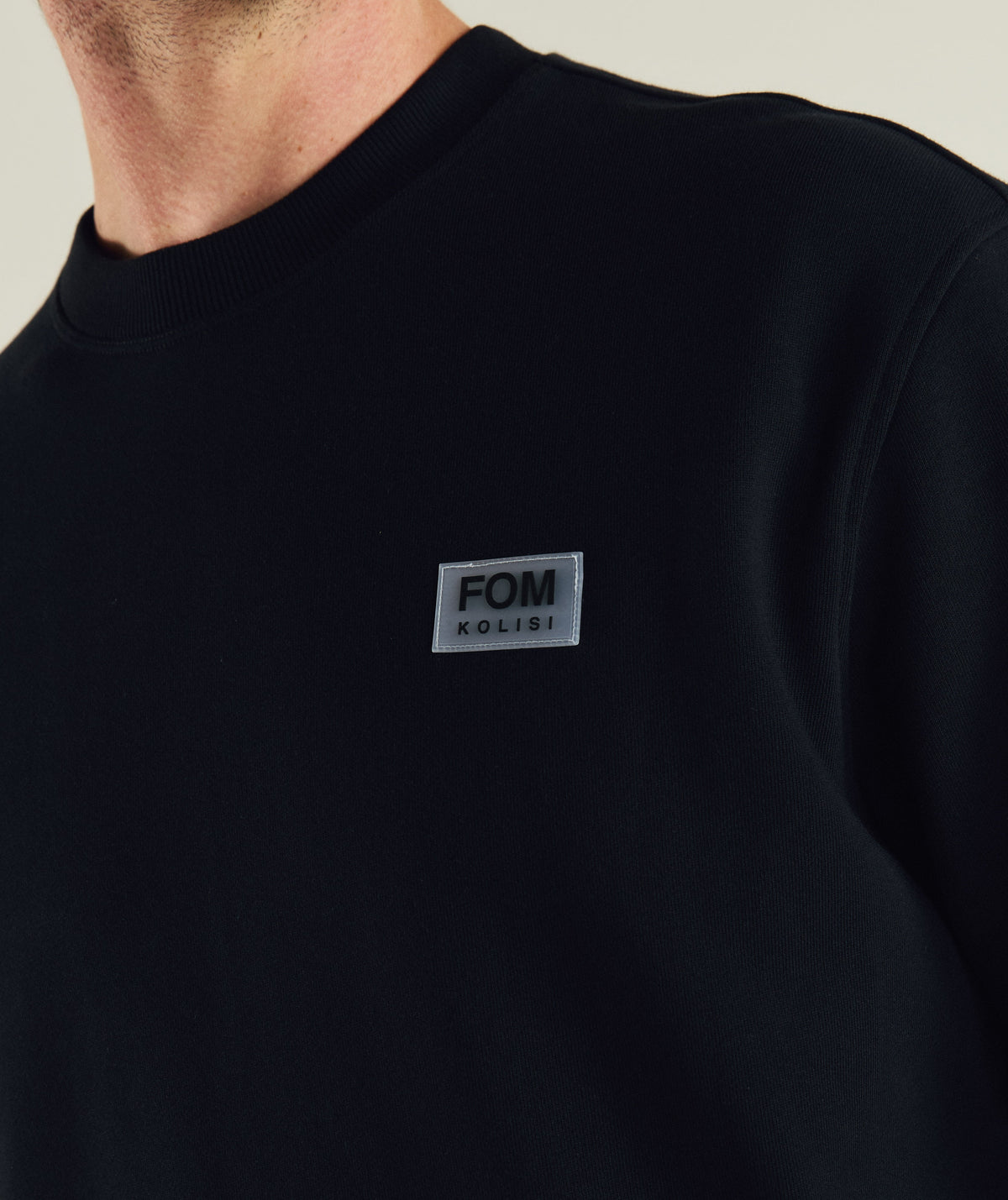 FOM x Kolisi captains sweater in black, on-model view