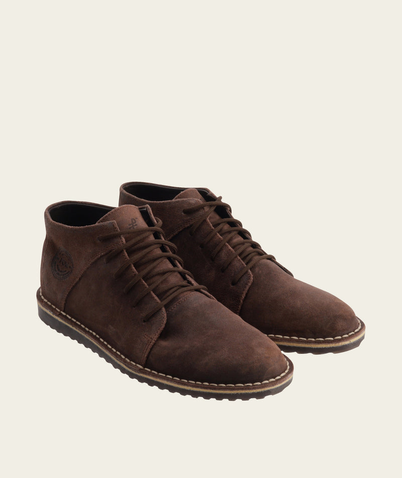 Mens Vellies Standard - Tobacco Oily Suede