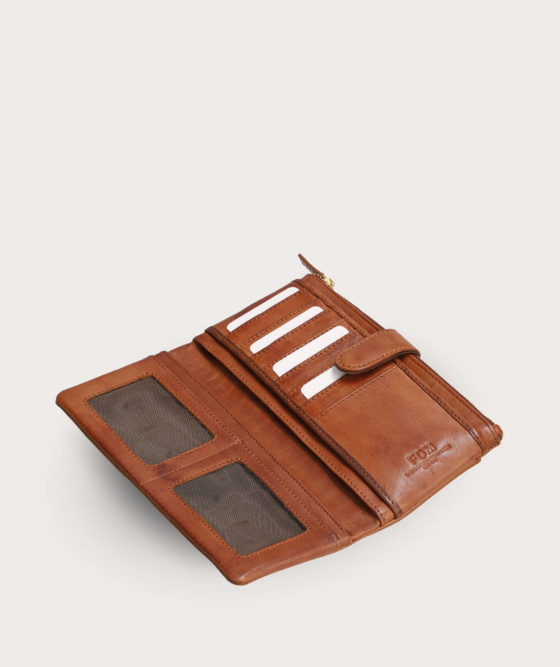 Ladies Clip Wallet - Pecan