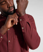 Mens Cotton Textured Shirt - Burgundy