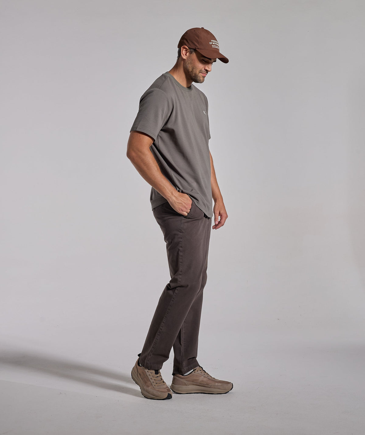 Mens FreeMotion Regular Tee - Slate