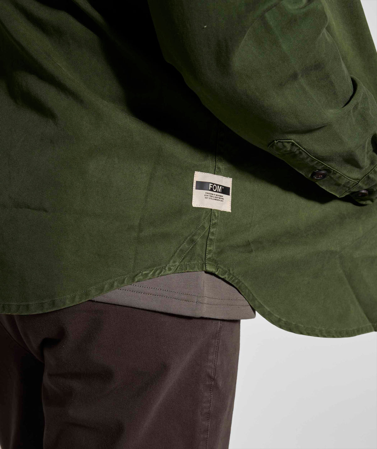 Mens Lyocell Blend Shirt - Forest