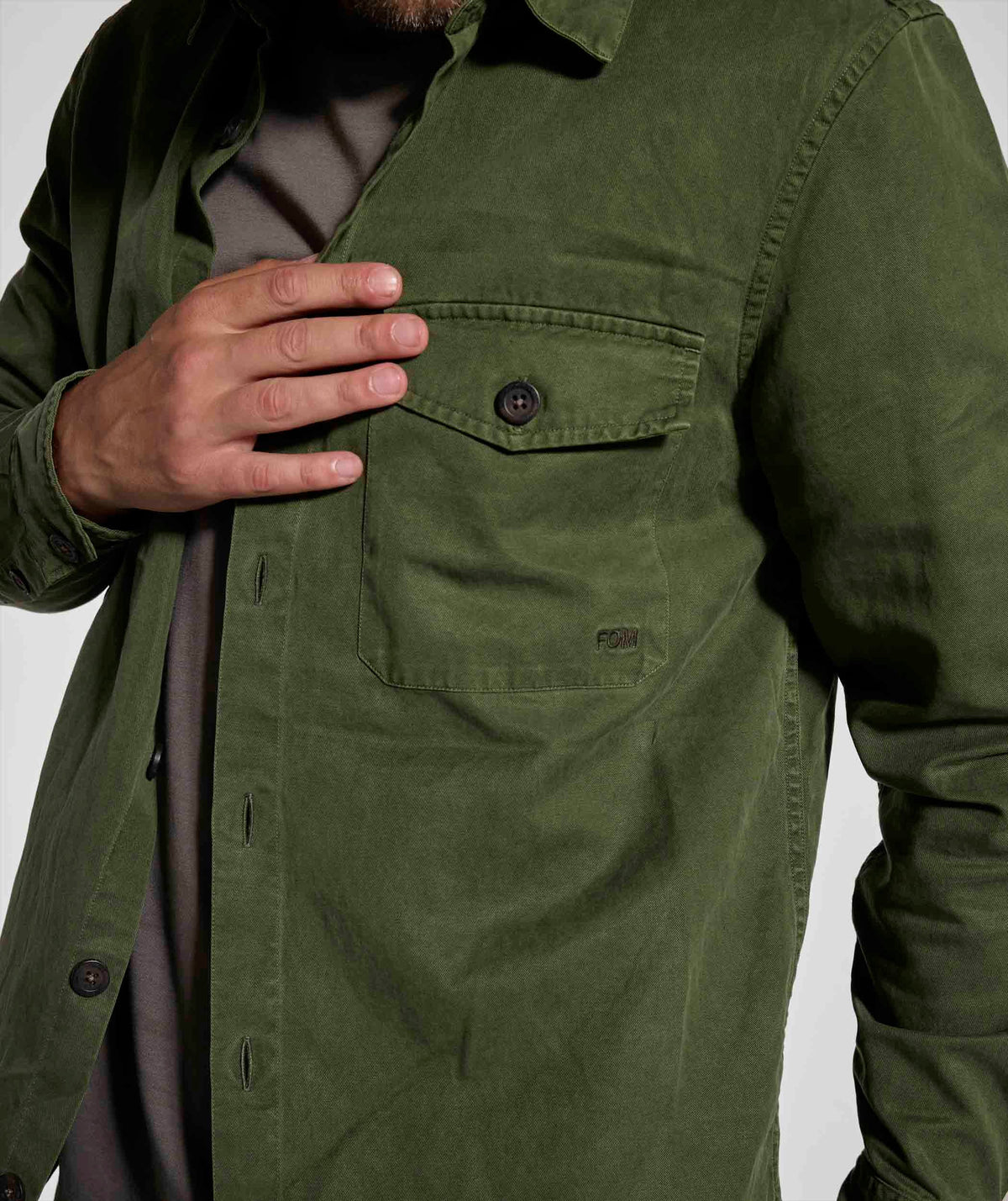 Mens Lyocell Blend Shirt - Forest