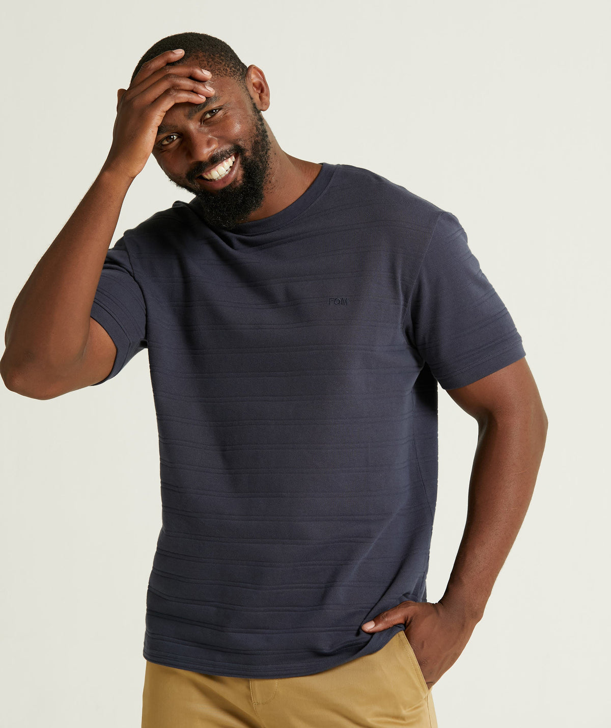 Mens Pique Tee - Dark Ink