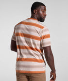 Mens Striped Regular Tee - Umber