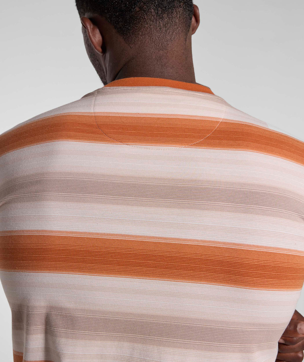 Mens Striped Regular Tee - Umber