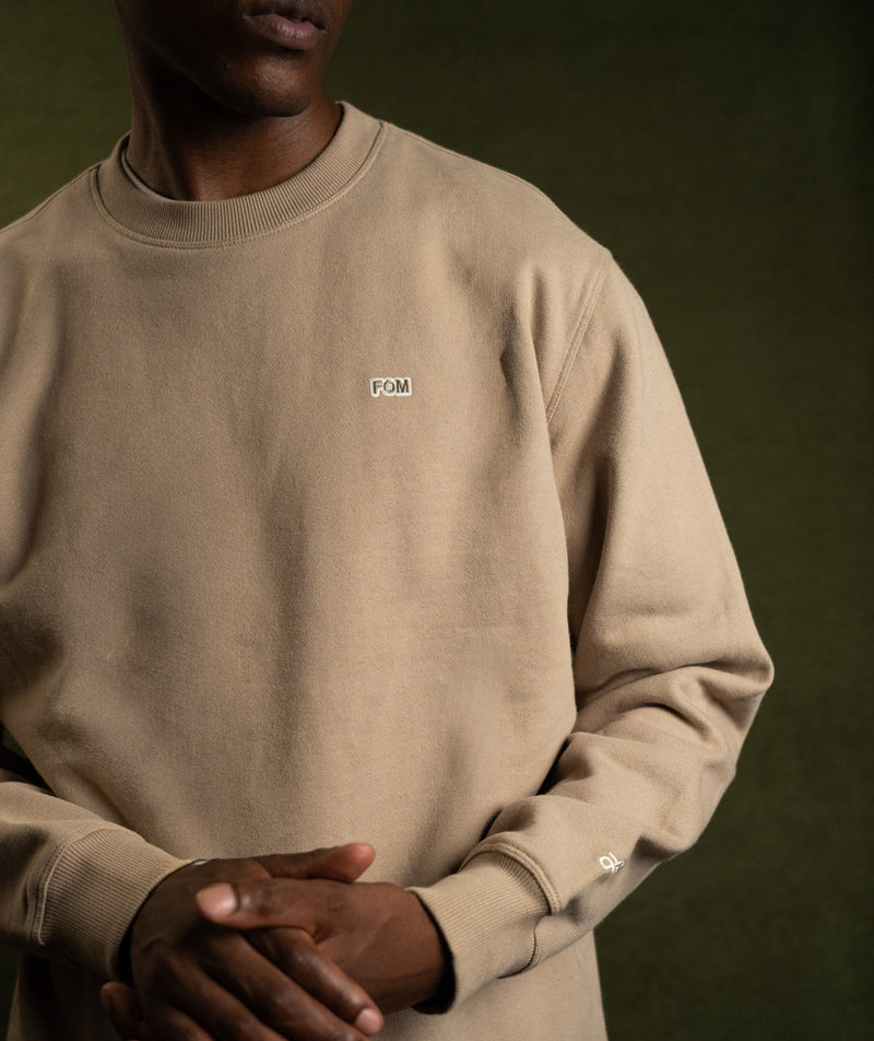 Mens Crew Neck Sweat - Putty
