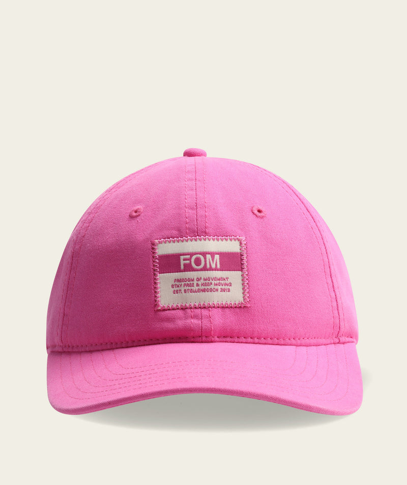 6 Panel Cotton Canvas Cap - Washed Pink