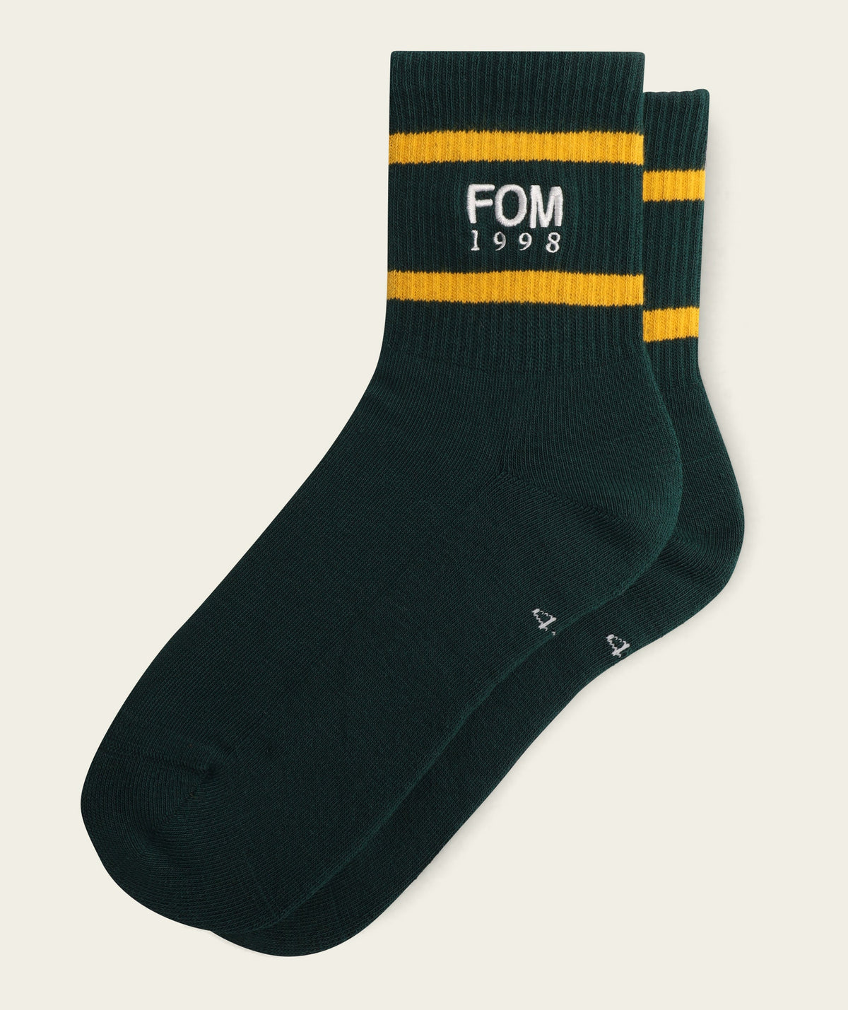Socks Crew - '98 Green/ Gold Stripes Embroidery
