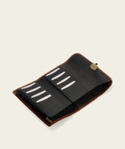 Ladies Clasp Wallet - Suede Natural/ Brown