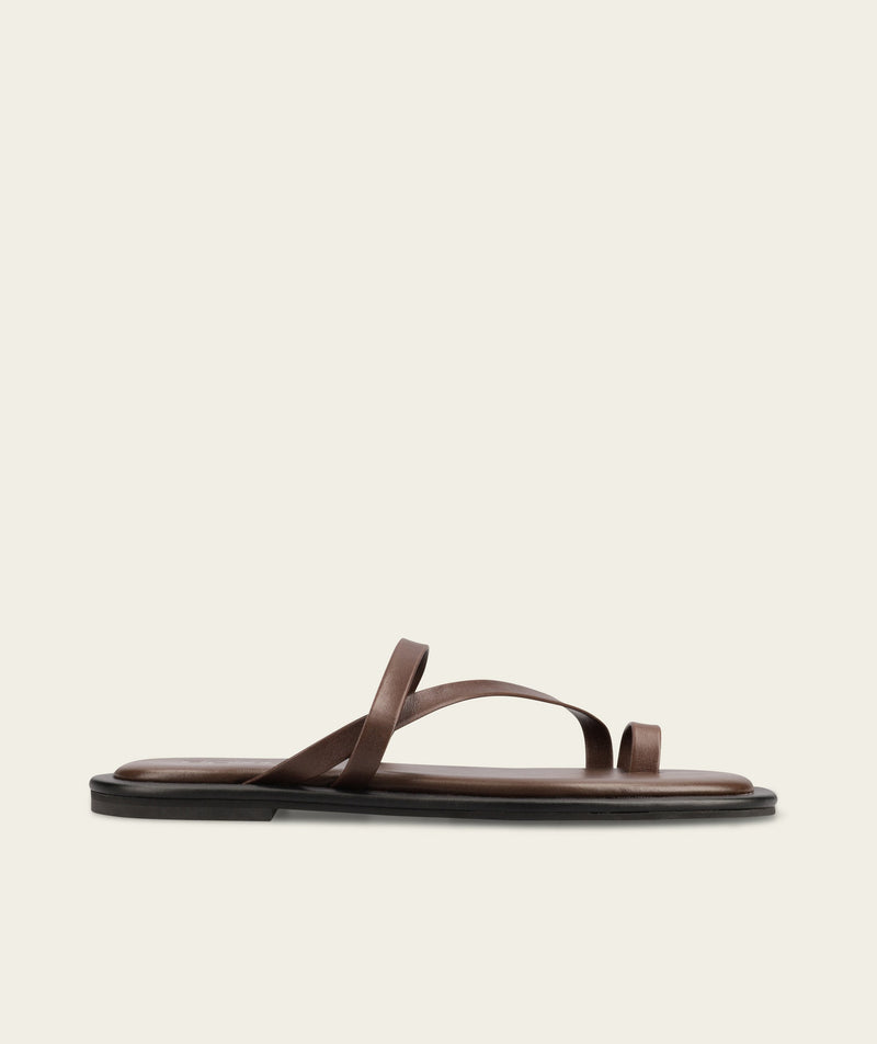 Zuri Strappy Sandal - Choc